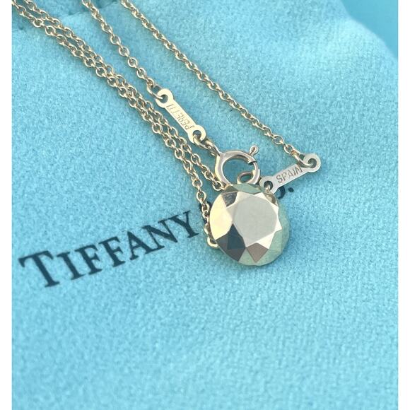 Tiffany & Co. Jewelry - Tiffany Co Elsa Peretti Faceted 2 Carat 18k gold Pendant Necklace on a 15" Chain